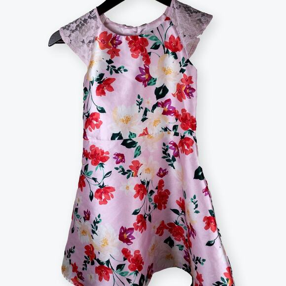 Children's Place Girls Pink Floral Sleeveless Party Dress 8 - Picture 1 of 6